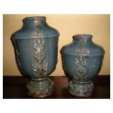 Decorative Ceramic Vases, Tallest 13 inches