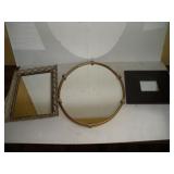 3 Wall Mirrors, Largest 19x13