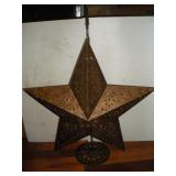 Hanging Tin Star, Cast Base, 39 inches Tall