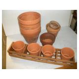 Terra Cotta Pots, Tallest 8 inches