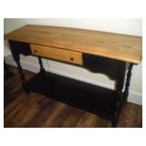 Oak Top Hall Table, 48x15x28