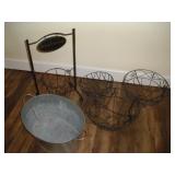 Wire Baskets and Cold Drink Galvanized Tub
