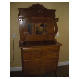 Antique Wood Dry Bar, 42x20x84