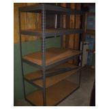 Metal and Wood Composite Shelving Unit, 48x24x72