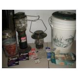 2 Coleman Propane Lanterns, Swivel Bucket Seat