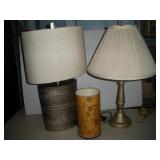 3 Table Lamps, Tallest 25 inches