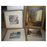 Framed Architectural Prints, Largest 26x22