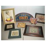Decorative Lot-Wooden and Framed Pictures