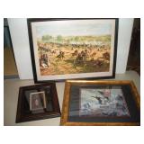 Framed Civil War Prints, Largest 26x20