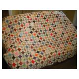 Machine and Hand Stitches Quilt, 82x68