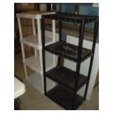 2 Plastic Shelving Units, 24x15x50