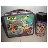 Vintage Bat Man and Robin Metal Lunch Box