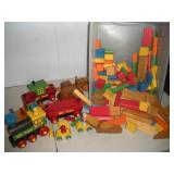 Wood Blocks and Wood Train