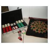 Poker Chip Set and Magnetic Darts