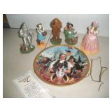 Wizard of Oz Collectors Plate and Resin Figures