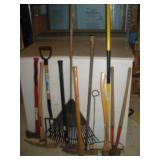 Large Yard and Garden Tools, (in basement)