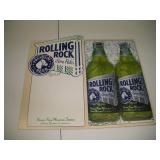 ROLLING ROCK BEER Cardboard Stand Up Sign