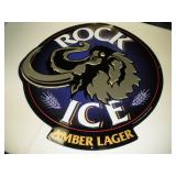 Rock Ice Tin Beer Sign