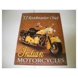 Indian Chief Motorcycle Tin Sign