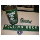 Rolling Rock Trash Can- Register Display - Sign