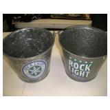 Rolling Rock Beer Tin Pails