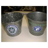 Rolling Rock Beer Tin Pails