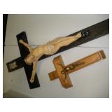 Religiuos Crosses Chalkware- Wooden 29 Inch