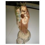 Religious Madonna & Child Statue 12 Inch Chalkware