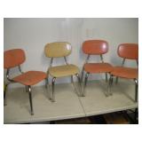 4 Child School Chairs 12 inch Seat Height Fiber