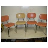 4 Child School Chairs 12 inch Seat Height Fiber