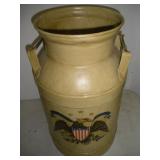 Interstate Dairy 5 Gallon Metal Milk Can