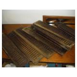 6 wooden Loverred Shutters 33 x 8 inch