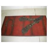 Horse Shoe-Tack wall Plaque wood 15 x 30