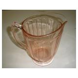 7 Inch Pink Depression Pitcher