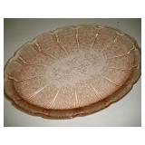 12 Inch Cerry Oval Pink Depession Platter