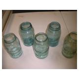 Blue Glass BALL Mason Quart Jars