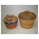 (2) Sewing Baskets  Largest - 15x11 Inches