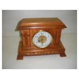 Wood Mantle Clock  Battery Operated