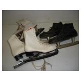 Vintage Leather Ice Skates