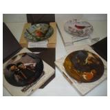 (2) Norman Rockwell & (2) Bird Decorative Plates
