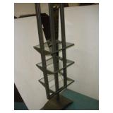 Metal & Glass Display Shelf   66 Inches Tall