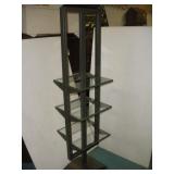 Metal & Glass Display Shelf   66 Inches Tall