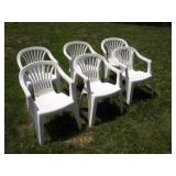(6) Plastic Stacking Chairs