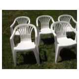 (5) Plastic Stacking Chairs