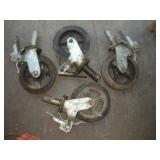 (4) 8 Inch Scaffold Wheels