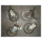 (4) 8 Inch Scaffold Wheels