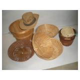 Wicker Baskets & Straw Hat