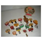 Vintage Beer Taps & Rolling Rock Napkin Holder