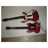 (2) Guitar Hero Guitars