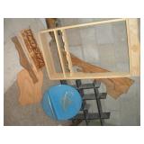 Wood Shelves & Fishing Pole Rack